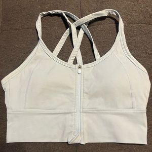 Balance athletica zip front sports bra - baby blue small